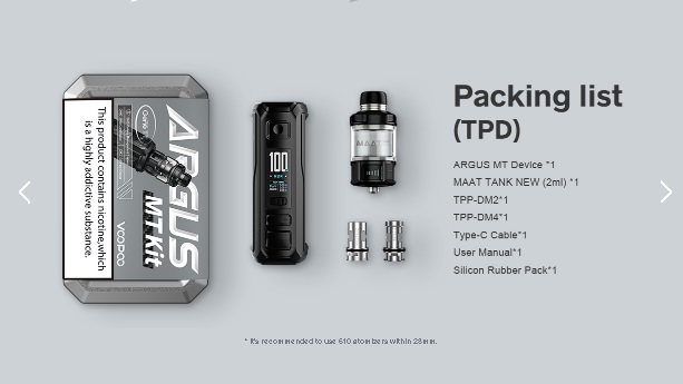 Voopoo Argus XT 100W + MAAT 2ML Kit Graphite - Image 8