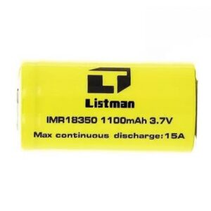 Bateria Listman 18350 15A 1100mAh