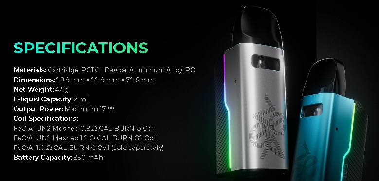 Uwell Caliburn GZ2 850mAh Pod Kit Black - Image 3