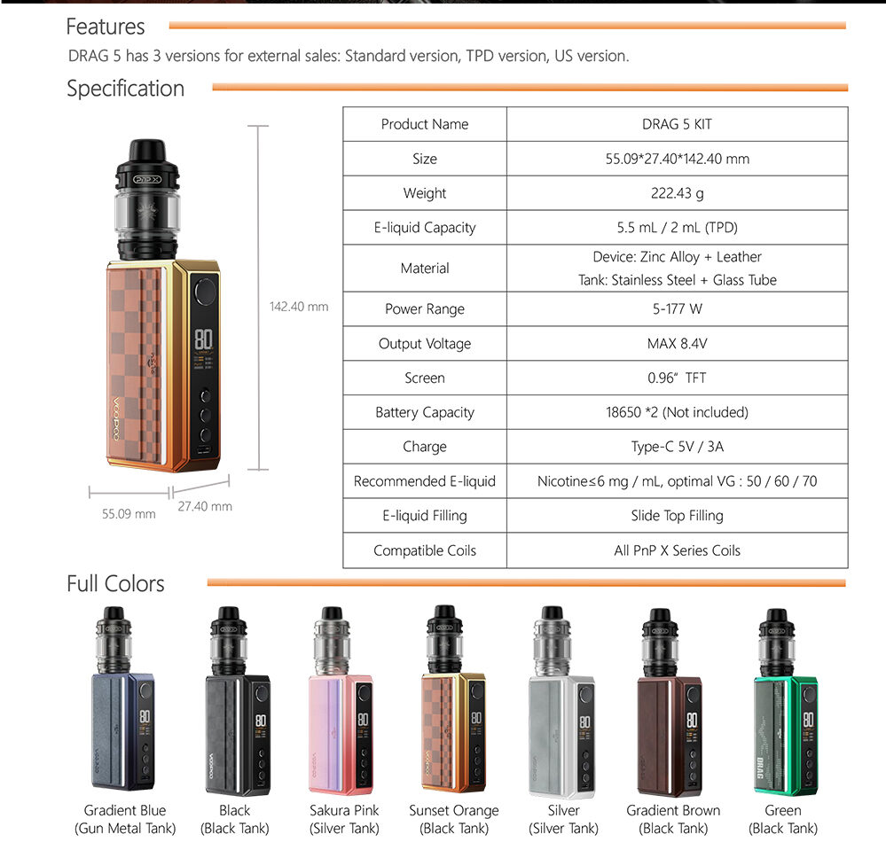 Voopoo Drag 5 + UForce X Kit - Image 3